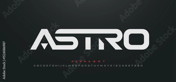 Obraz Abstract sport modern alphabet logo font. Typography bold typeface design for sport, technology, fashion, digital, future creative logos fonts. vector illustration