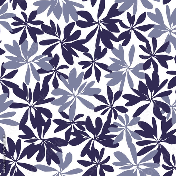 Fototapeta Seamless pattern with beautiful plants perfect for textiles,