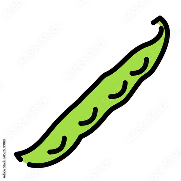 Fototapeta green beans icon	
