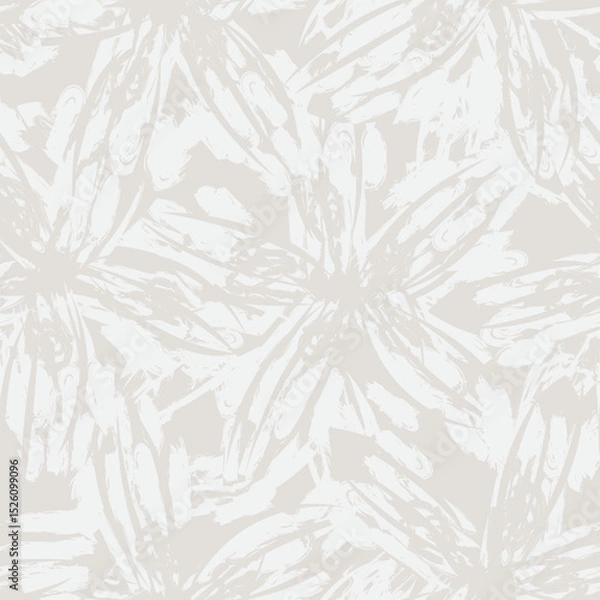 Fototapeta Neutral Colour Abstract Floral Seamless Pattern Design