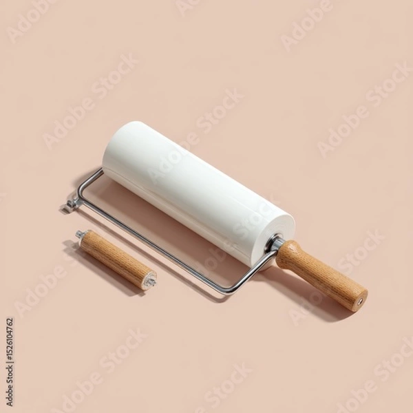 Fototapeta Lint roller and refill pack on surface