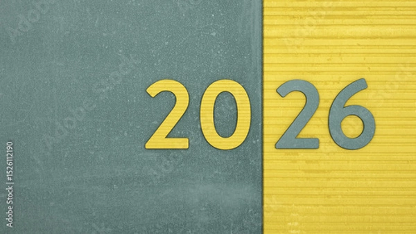 Obraz New Year 2026 Creative Design Concept - 3D Rendered Image