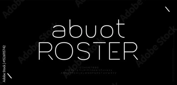Fototapeta Modern minimal logo alphabet font. Abstract scifi science futuristic typography sport, technology, fashion, digital, future creative logos fonts. vector illustration
