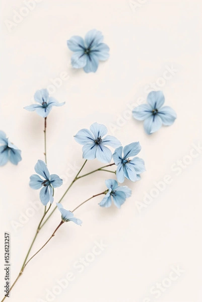 Fototapeta Pastel delicate flowers in front of dreamy background