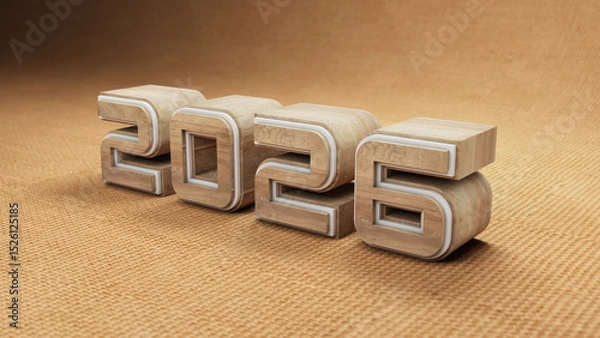 Fototapeta New Year 2026 Creative Design Concept - 3D Rendered Image