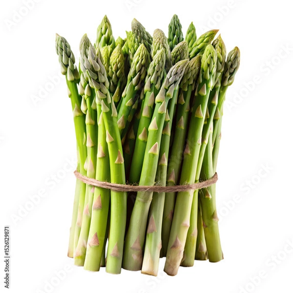 Fototapeta Asparagus bunch isolated on transparent background