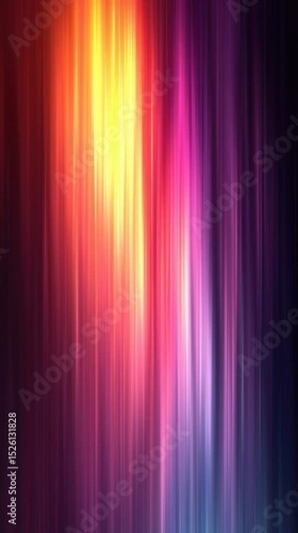 Fototapeta Blurred gradient background with colorful stripes in pink, purple and yellow tones, soft lighting, minimalistic design, blurred lines, grainy texture, digital art style, high resolution,