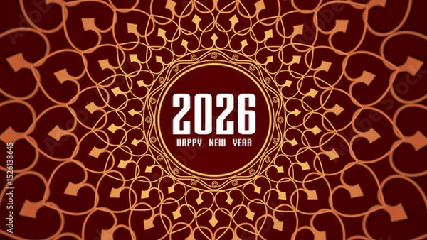 Obraz New Year 2026 Creative Design Concept - 3D Rendered Image