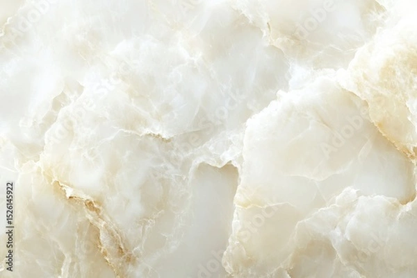 Fototapeta Translucent alabaster marble texture with intricate natural patterns reflecting light, showcasing elegant cream and beige tones, ideal for interior design or artistic applications