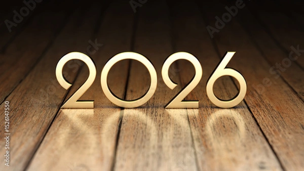 Obraz New Year 2026 Creative Design Concept - 3D Rendered Image