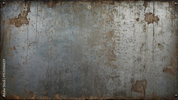 Obraz Grunge weathered, scratched gray metal texture background wallpaper. Rough Backdrop, abstract, tattered, worn out material, distressed, detailed composition

