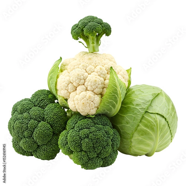 Fototapeta cauliflower and broccoli