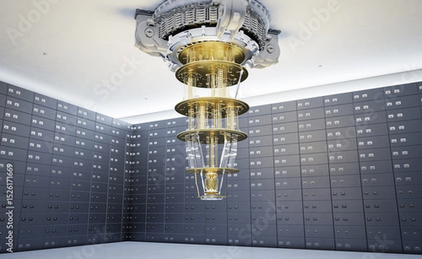 Fototapeta Quantum computer machine
