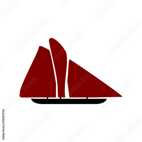 Obraz Ship icon on white background. Vector illustration.