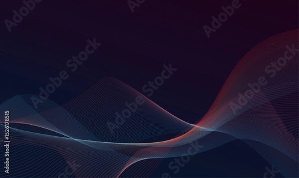 Fototapeta Abstract Gradient Wave Lines Background,  Abstract Flowing Line Pattern, Vector illustration.