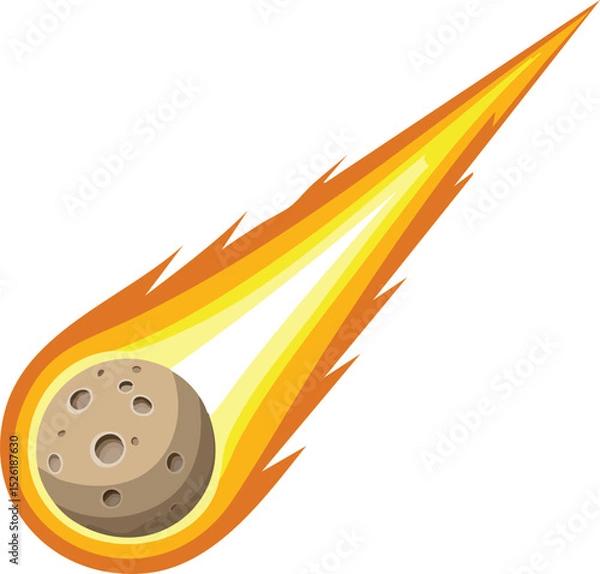 Fototapeta meteor blast vector illustration