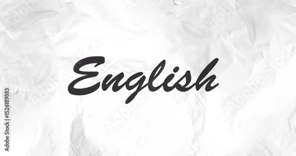 Fototapeta Image of english text over moving shapes