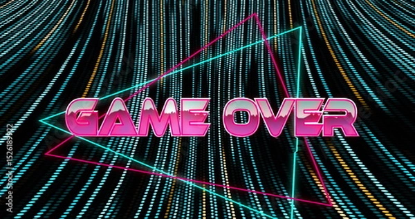 Fototapeta Image of game over text over spots