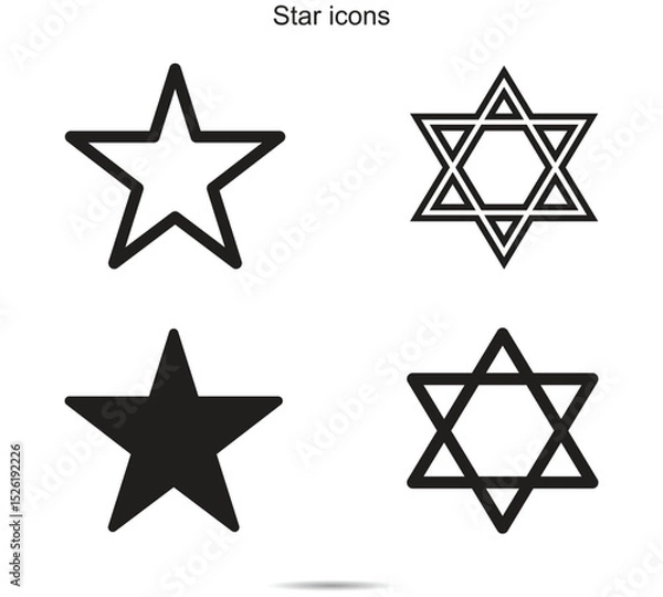 Fototapeta Star icons