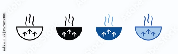 Obraz Geothermal icon sheet multiple style collection isolated vector