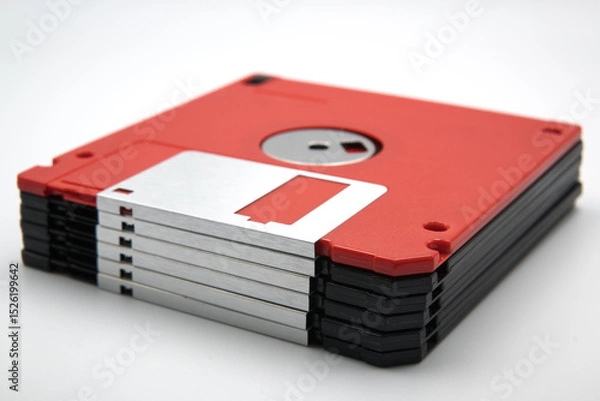 Fototapeta 3.5-inch floppy disks are a method of storing data.
