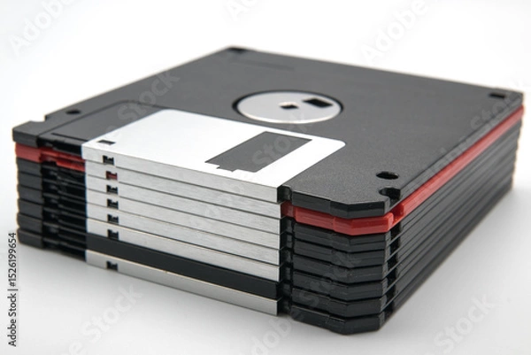 Fototapeta 3.5-inch floppy disks are a method of storing data.
