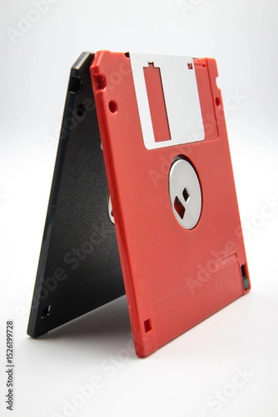 Obraz 3.5-inch floppy disks are a method of storing data.
