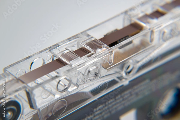 Fototapeta Cassette tape, audio storage medium.