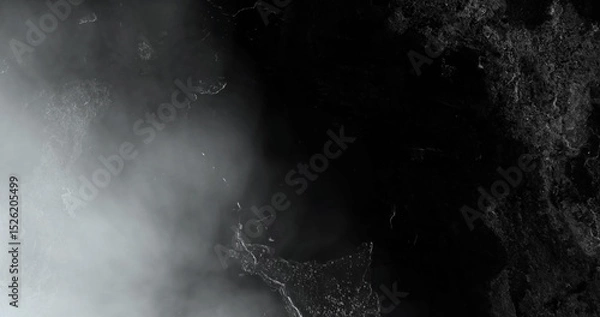 Obraz Image of grey cloud and white lightning flashes in night sky