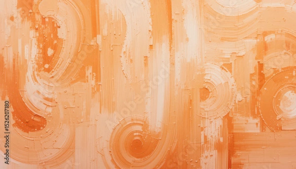 Obraz Abstract background orange oil paint brushstrokes texture pattern wallpaper painting  .