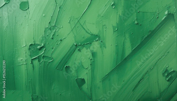 Obraz Abstract Green and White Brush Strokes Painting Art Pattern.