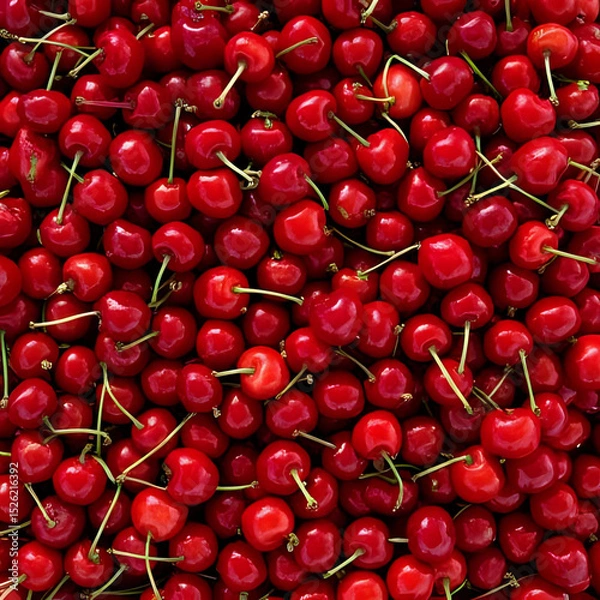 Obraz red cherries background
