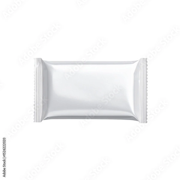 Obraz Empty white plastic food container isolated on white