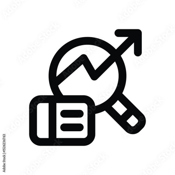 Fototapeta seo optimization line icon. Clean and minimalist vector icon for websites, mobile apps, presentations, and logos. Fully scalable and customizable for any project.