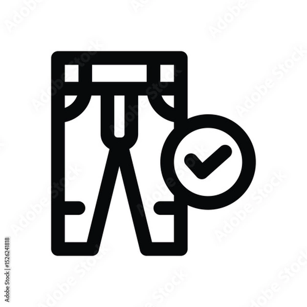 Fototapeta pant line icon. Clean and minimalist vector icon for websites, mobile apps, presentations, and logos. Fully scalable and customizable for any project.