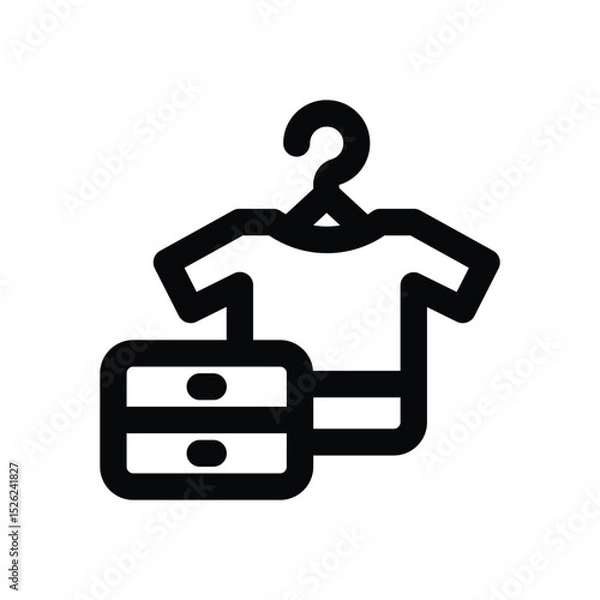 Fototapeta clothe line icon. Clean and minimalist vector icon for websites, mobile apps, presentations, and logos. Fully scalable and customizable for any project.