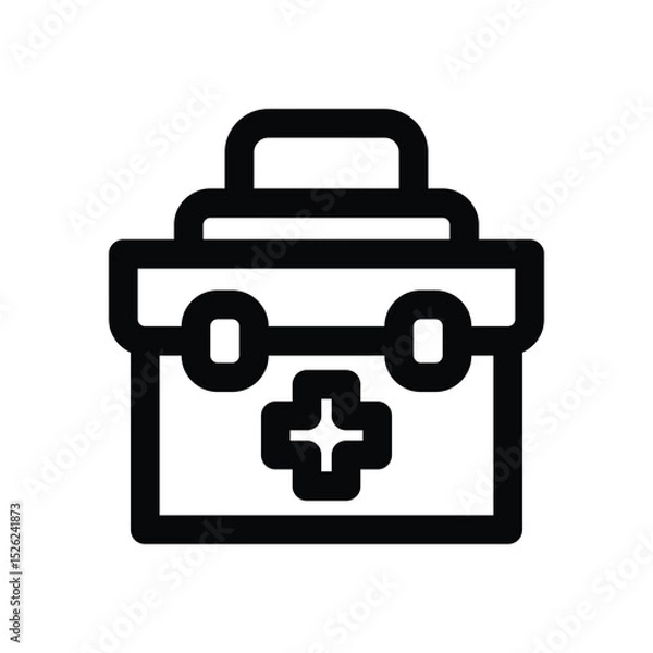 Fototapeta medical kit line icon. Clean and minimalist vector icon for websites, mobile apps, presentations, and logos. Fully scalable and customizable for any project.