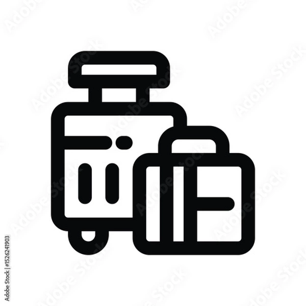 Fototapeta luggage line icon. Clean and minimalist vector icon for websites, mobile apps, presentations, and logos. Fully scalable and customizable for any project.