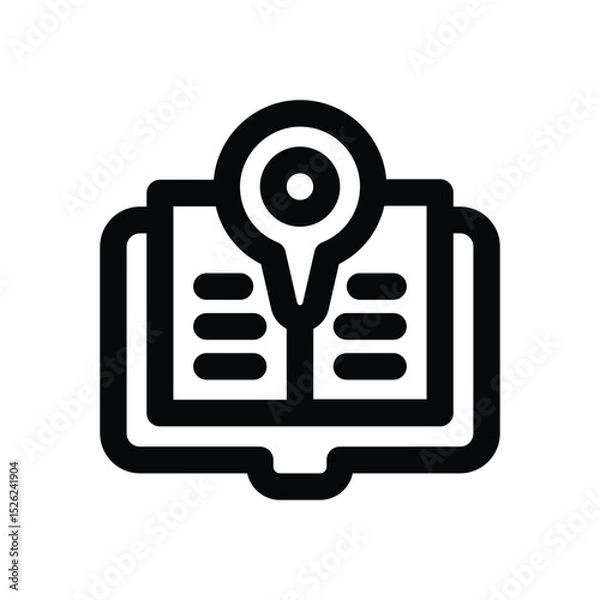 Fototapeta tour guide line icon. Clean and minimalist vector icon for websites, mobile apps, presentations, and logos. Fully scalable and customizable for any project.