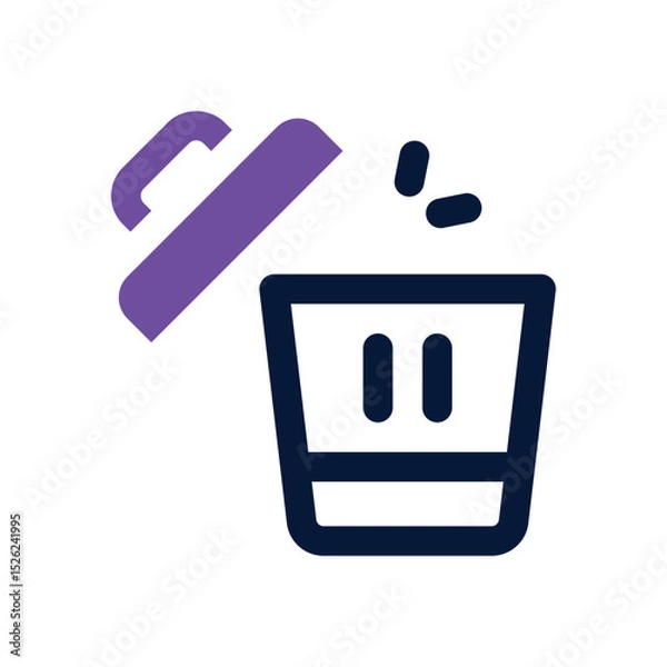 Fototapeta bin duotone icon. Sleek and modern vector icon for websites, mobile apps, marketing materials, and corporate design. Fully scalable and ready to use.