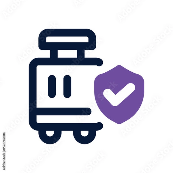 Fototapeta travel insurance duotone icon. Sleek and modern vector icon for websites, mobile apps, marketing materials, and corporate design. Fully scalable and ready to use.