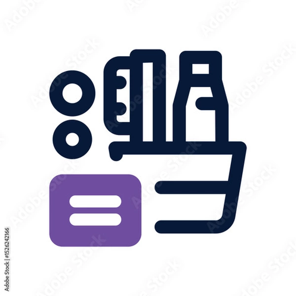 Fototapeta toiletry duotone icon. Sleek and modern vector icon for websites, mobile apps, marketing materials, and corporate design. Fully scalable and ready to use.