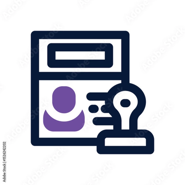 Fototapeta visa duotone icon. Sleek and modern vector icon for websites, mobile apps, marketing materials, and corporate design. Fully scalable and ready to use.