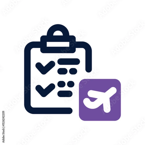 Fototapeta itinerary duotone icon. Sleek and modern vector icon for websites, mobile apps, marketing materials, and corporate design. Fully scalable and ready to use.