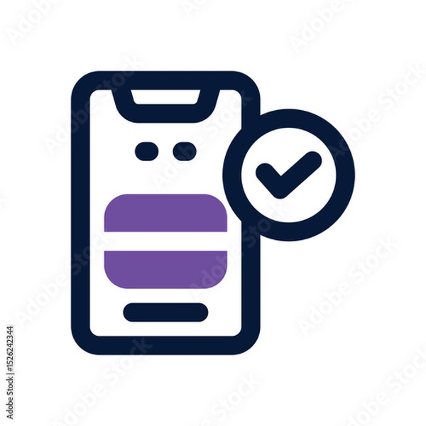 Fototapeta smartphone duotone icon. Sleek and modern vector icon for websites, mobile apps, marketing materials, and corporate design. Fully scalable and ready to use.