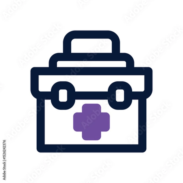 Fototapeta medical kit duotone icon. Sleek and modern vector icon for websites, mobile apps, marketing materials, and corporate design. Fully scalable and ready to use.
