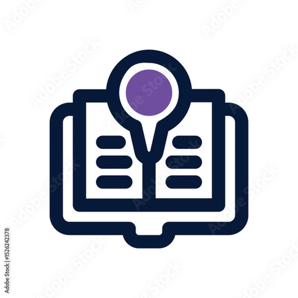 Fototapeta tour guide duotone icon. Sleek and modern vector icon for websites, mobile apps, marketing materials, and corporate design. Fully scalable and ready to use.
