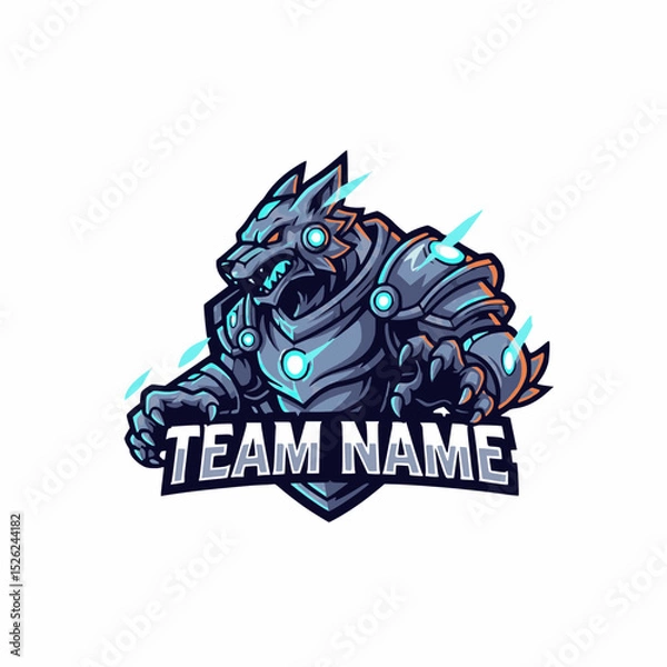 Fototapeta Unleashing the Beast The Art of Vector Mascot Logo Design for E-Sports and Gaming Teams Worldwide