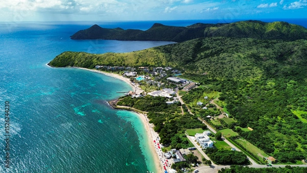 Obraz Caribbean Sea as seen from St Kitts 