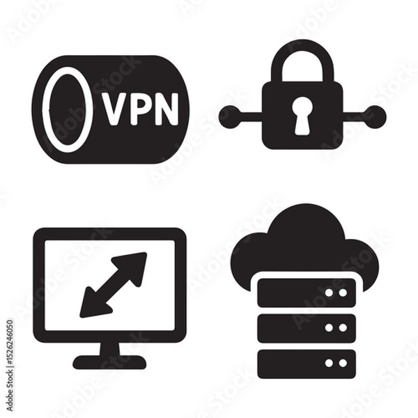 Fototapeta cloud computing security concept